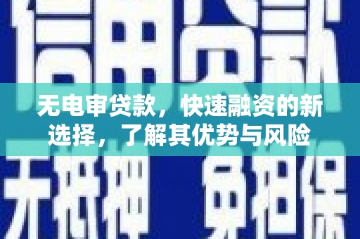 嘉善无电审贷款，快速融资的新选择，了解其优势与风险