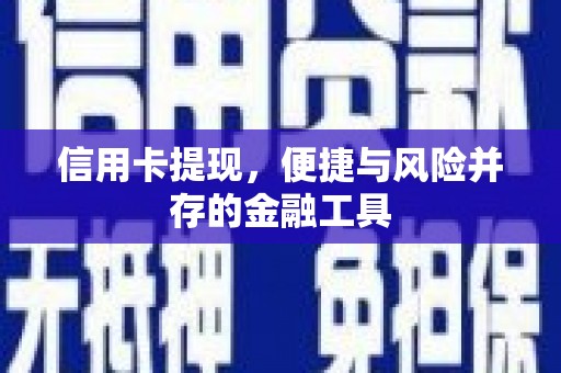 嘉善信用卡提现，便捷与风险并存的金融工具