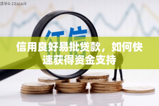 嘉善信用良好易批贷款，如何快速获得资金支持