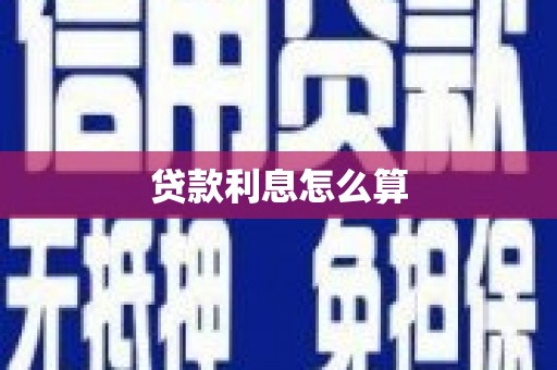 嘉善贷款利息怎么算